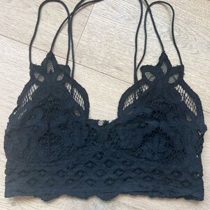 Free People Black Lace Bralette